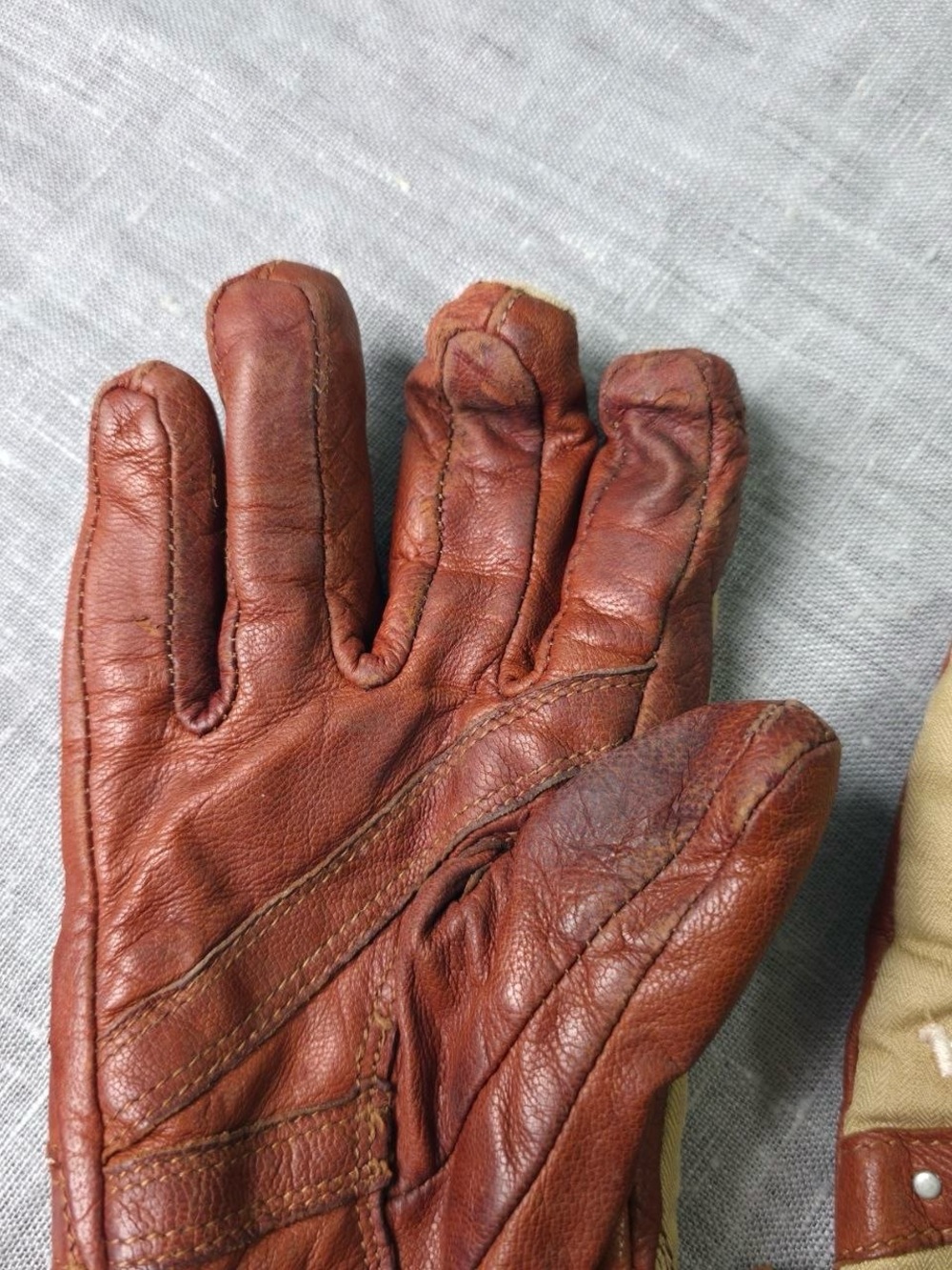Level Brand Bliss GB Pipe Leather Ski Snowboard Gloves Brown Tan Small S - Picture 3 of 10